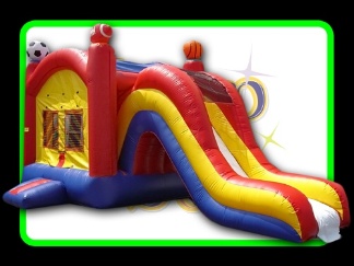 Sports Castle 3in1 Combo Jumping Castle 3 in 1 jump and Slide Picture of the Sports Castle 3in1 Combo Jump and Slide